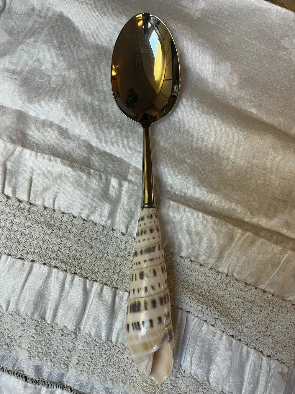 Mud Pie Seashell Handle Serving Dining Spoon – Coastal Shell